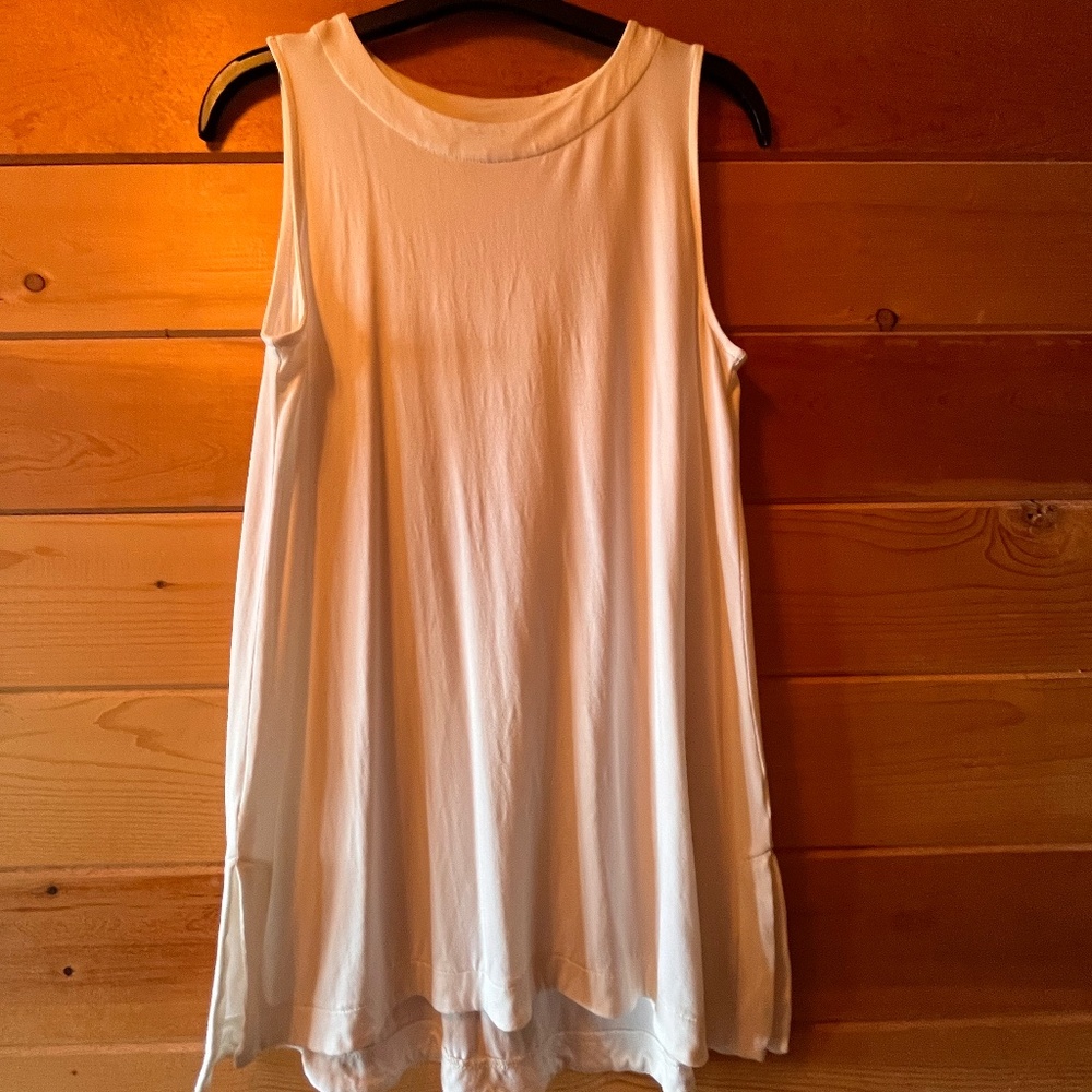 JJill women's small white sleeveless dressy tunic NWOT